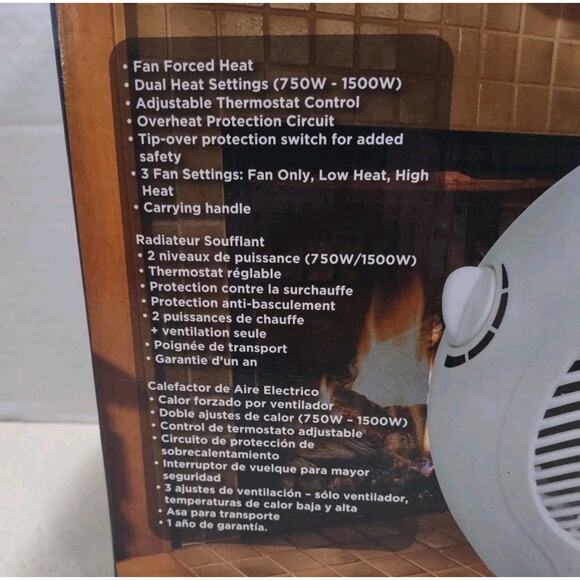 Impress Dual Setting Fan Heater with Adjustable Thermostat Model IM-701 Sealed - Picture 4 of 4